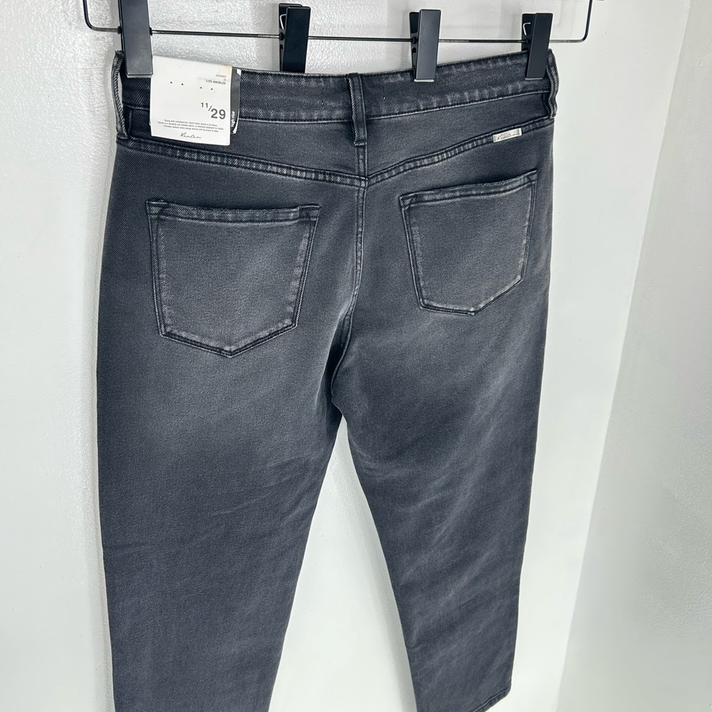 Kancan NWT Washed Black High Rise Mom Jeans Size 11/29 Stretch Denim 32x27 *READ - Picture 11 of 16
